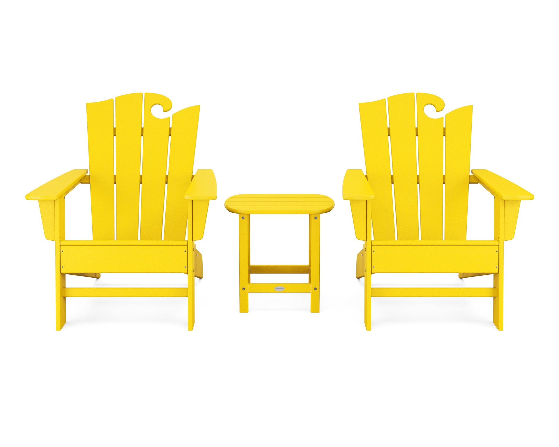Wave 3-Piece Adirondack Set with The Ocean Chair
