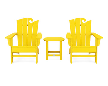 Wave 3-Piece Adirondack Set with The Ocean Chair