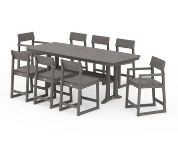 EDGE 9-Piece Counter Set with Trestle Legs