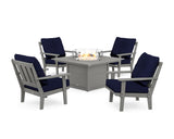 Oxford 5-Piece Deep Seating Set with Fire Pit Table