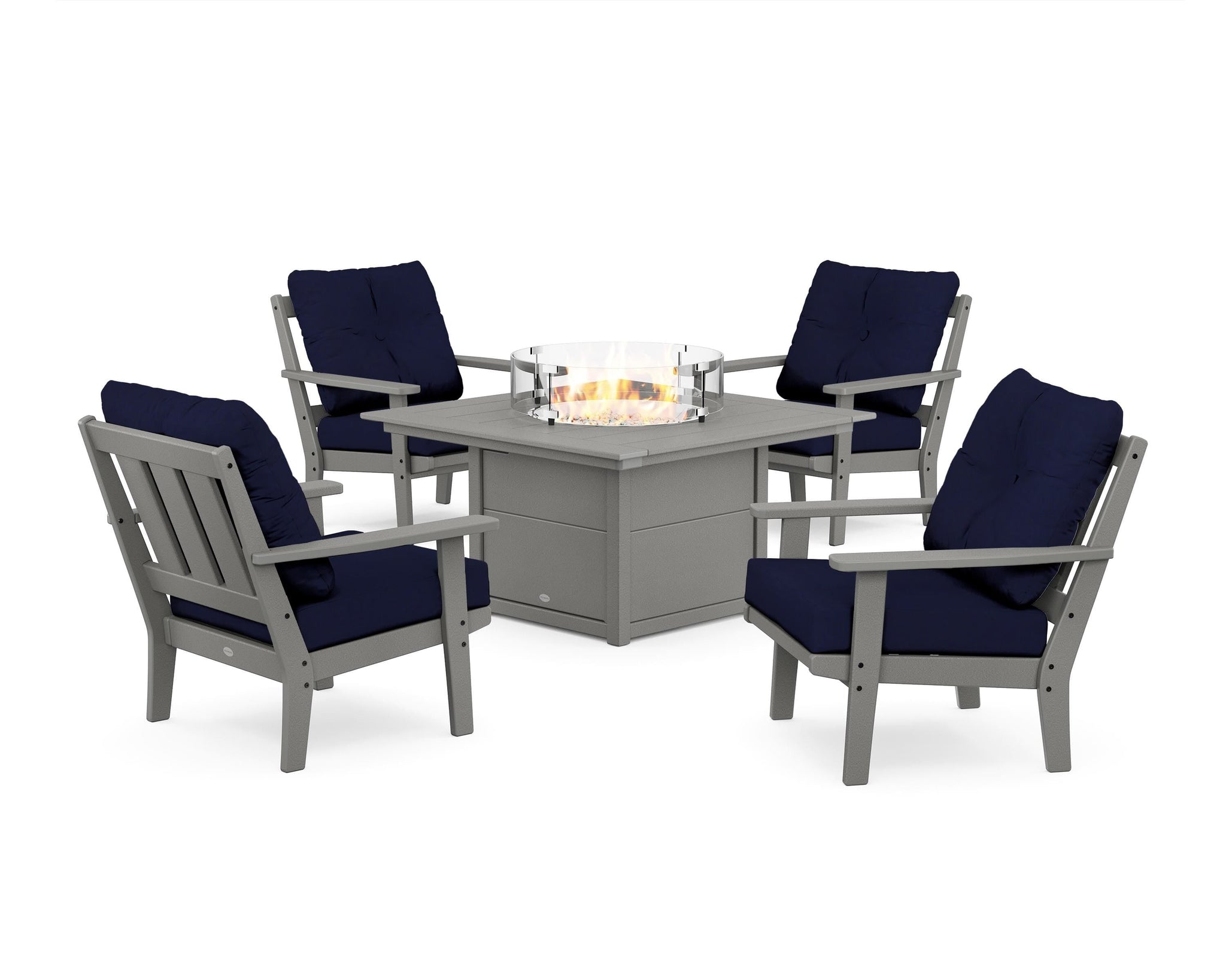 Oxford 5-Piece Deep Seating Set with Fire Pit Table