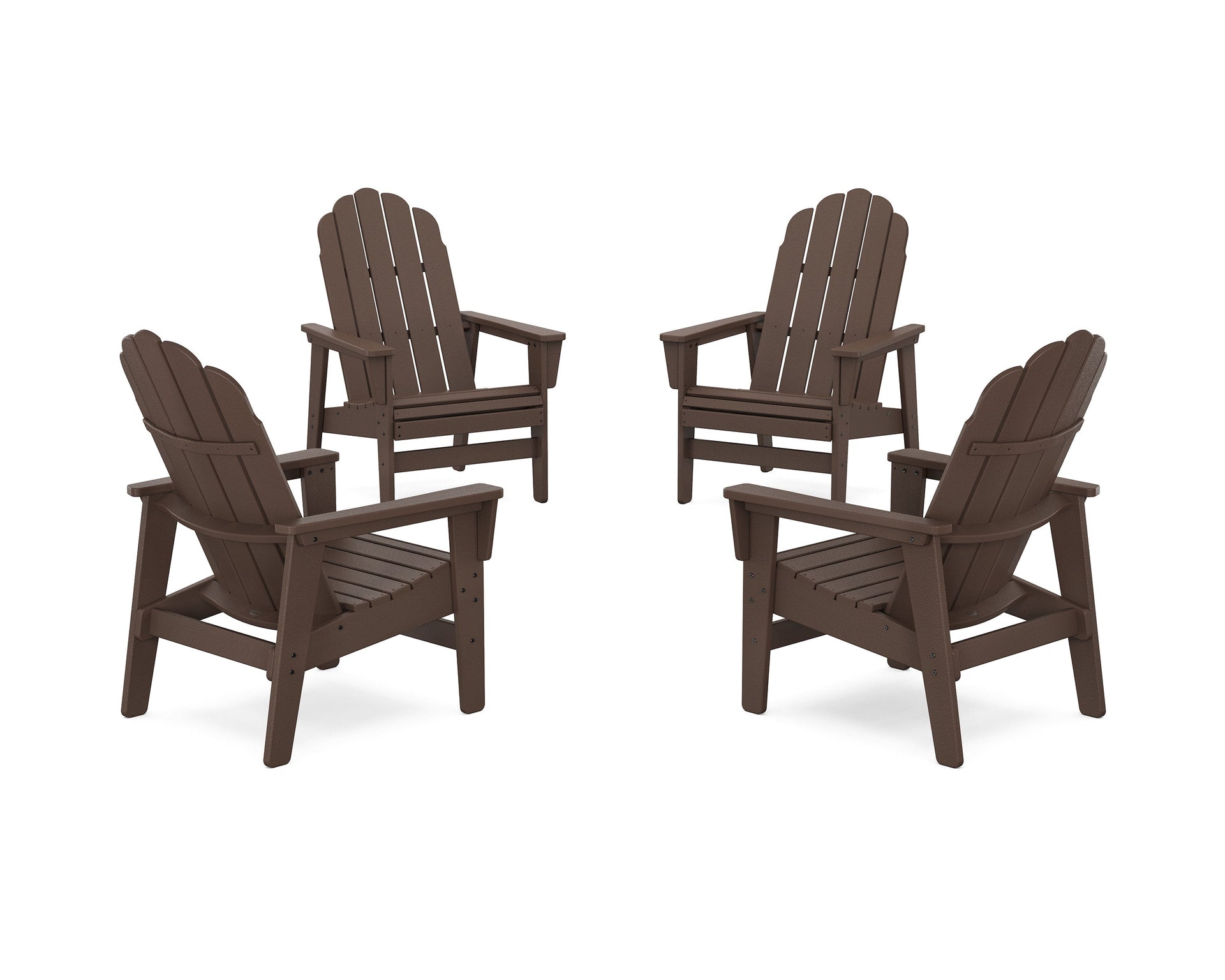 4-Piece Vineyard Grand Upright Adirondack Chair Conversation Set