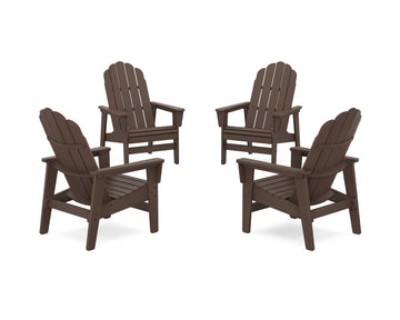 4-Piece Vineyard Grand Upright Adirondack Chair Conversation Set