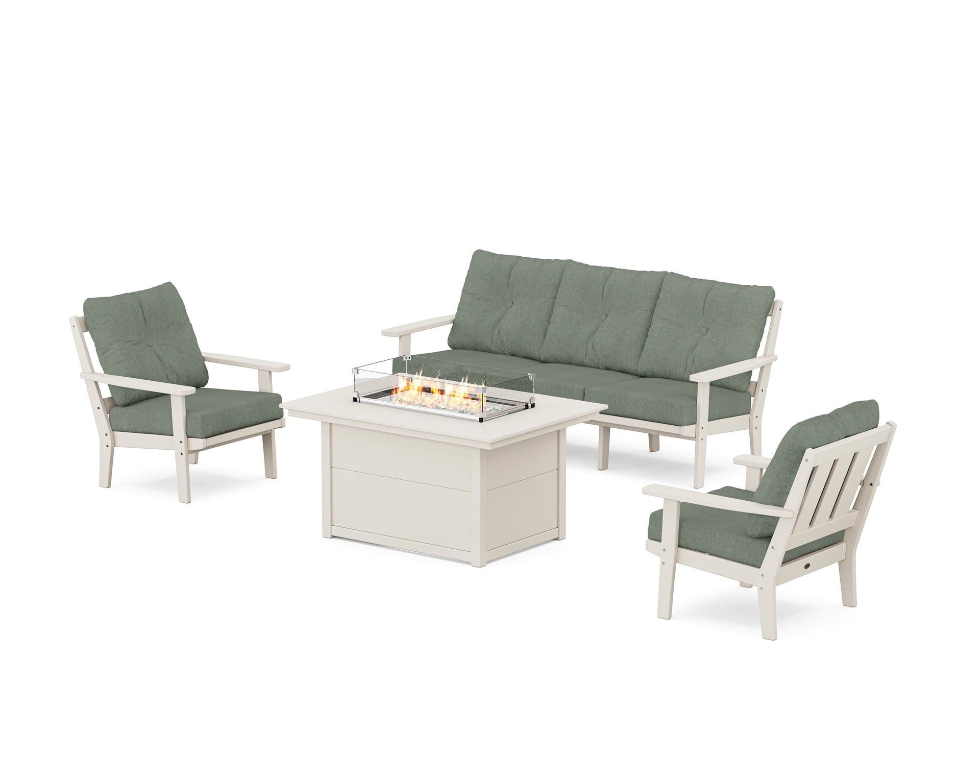 Oxford Deep Seating Fire Pit Table Set