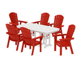Nautical Curveback Adirondack 7-Piece Dining Set