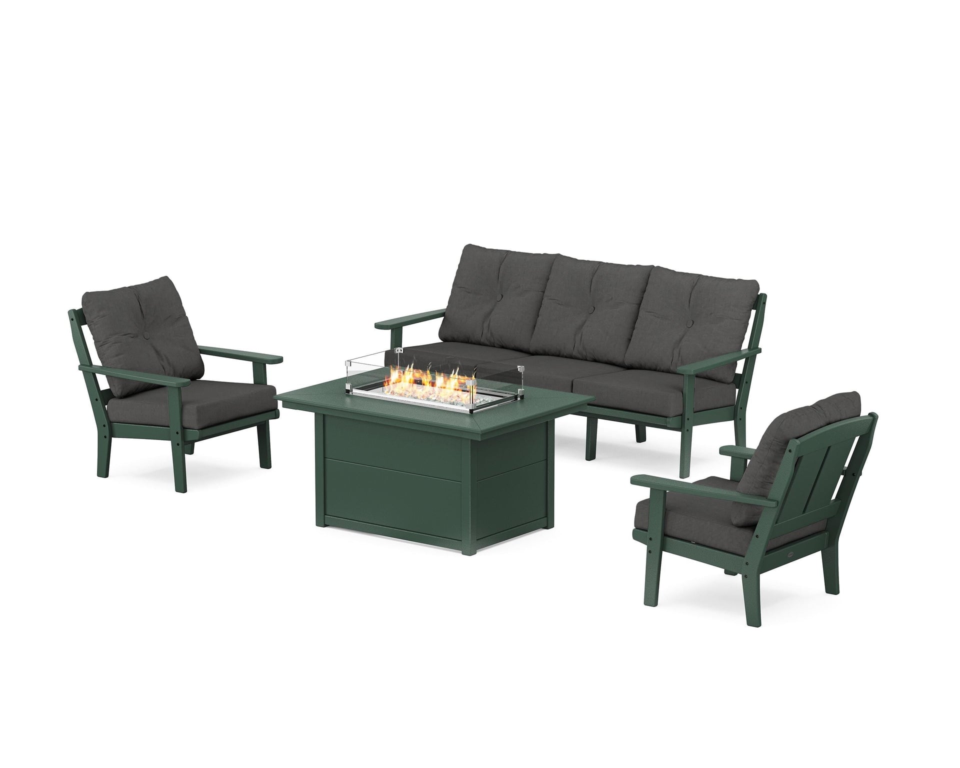 Mission Deep Seating Fire Pit Table Set