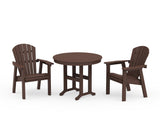 Seashell 3-Piece Round Farmhouse Dining Set