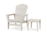 Nautical Grand Upright Adirondack Chair with Side Table