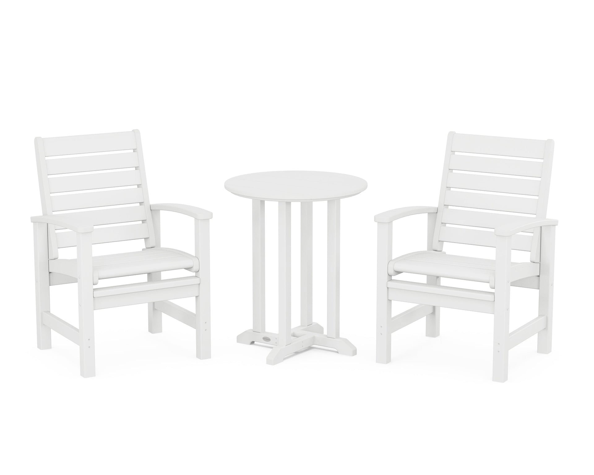 Signature 3-Piece Round Farmhouse Bistro Dining Set