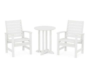 Signature 3-Piece Round Farmhouse Bistro Dining Set