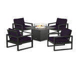 EDGE Sectional 5-Piece Deep Seating Set with Fire Pit Table