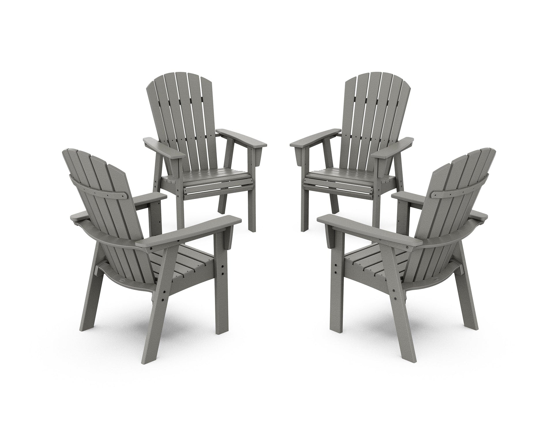 Nautical 4-Piece Curveback Upright Adirondack Conversation Set