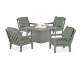 Cottage 5-Piece Deep Seating Set with Fire Pit Table