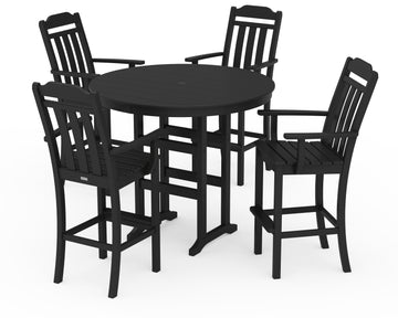 Cottage 5-Piece Round Farmhouse Bar Set