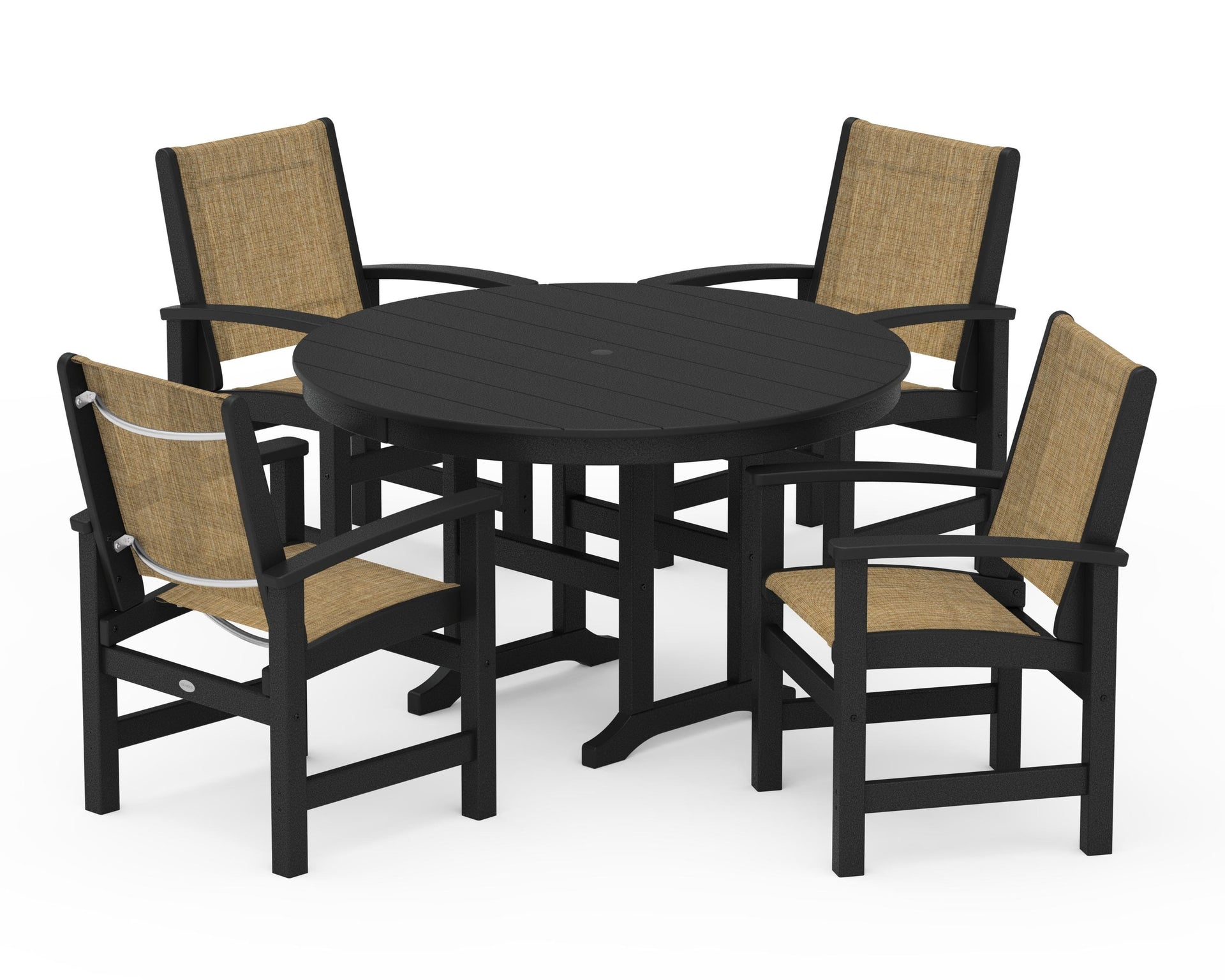 Coastal 5-Piece Round Farmhouse Dining Set