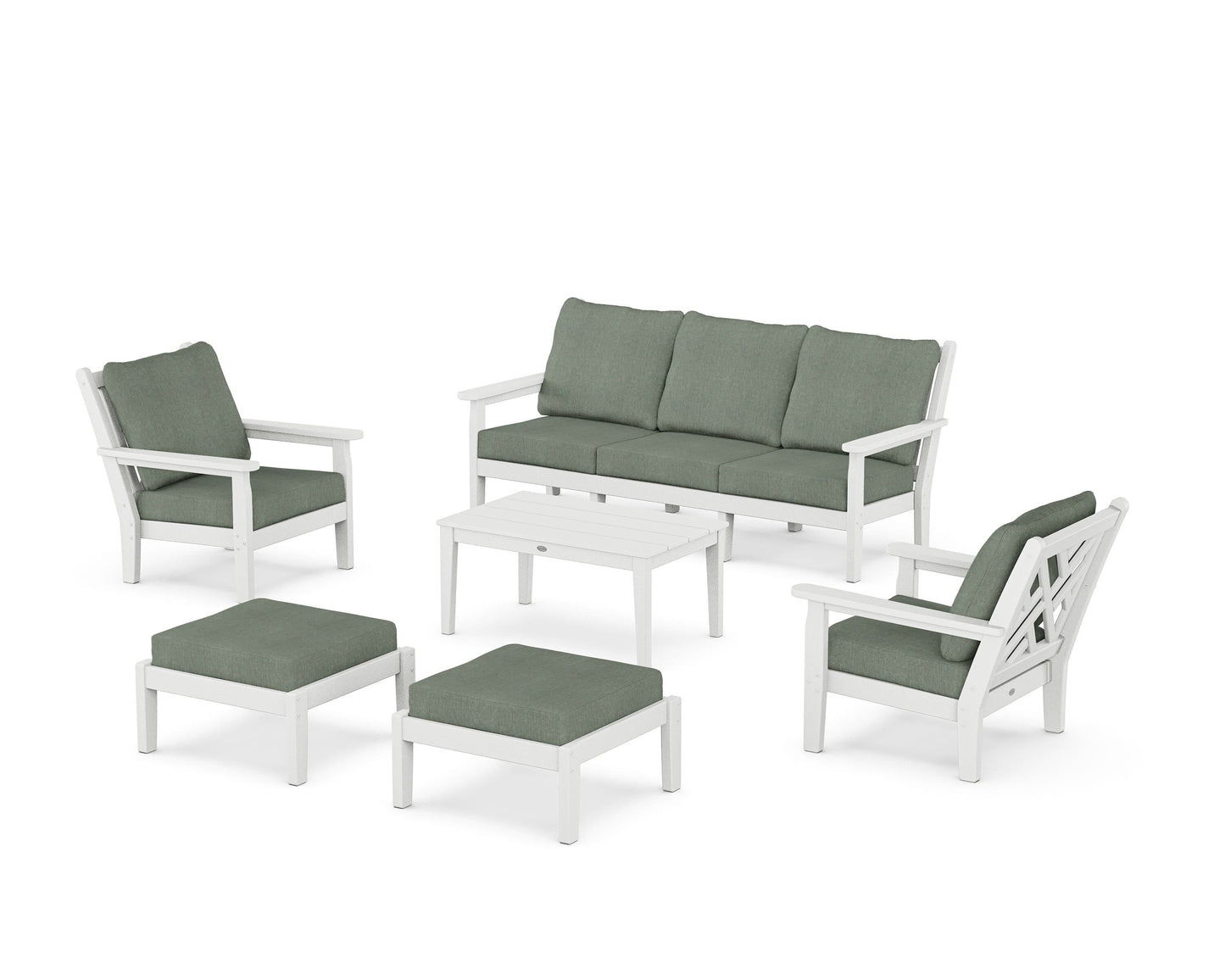 Chippendale 6-Piece Lounge Sofa Set