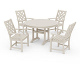 Wovendale 5-Piece Round Dining Set with Trestle Legs