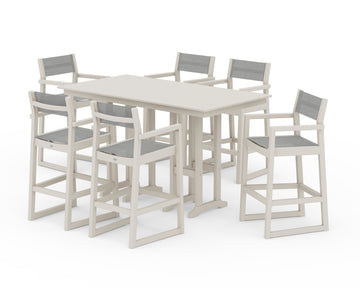 EDGE Sling Arm Chair 7-Piece Farmhouse Bar Set