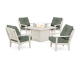 Mission 5-Piece Deep Seating Set with Fire Pit Table