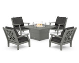 Wovendale 5-Piece Deep Seating Set with Fire Pit Table