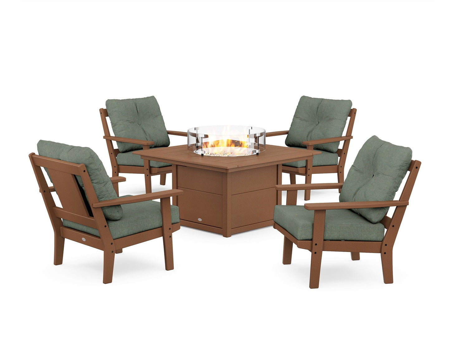 Prairie 5-Piece Deep Seating Set with Fire Pit Table