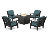 Wovendale 5-Piece Deep Seating Set with Fire Pit Table