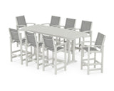 Coastal 9-Piece Bar Set with Trestle Legs