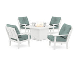 Mission 5-Piece Deep Seating Set with Fire Pit Table