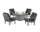 Oxford 5-Piece Deep Seating Set with Fire Pit Table