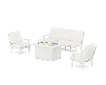 Mission Deep Seating Fire Pit Table Set