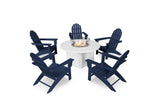 Vineyard Adirondack 6-Piece Chat Set with Fire Pit Table