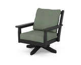 Chippendale Deep Seating Swivel Chair