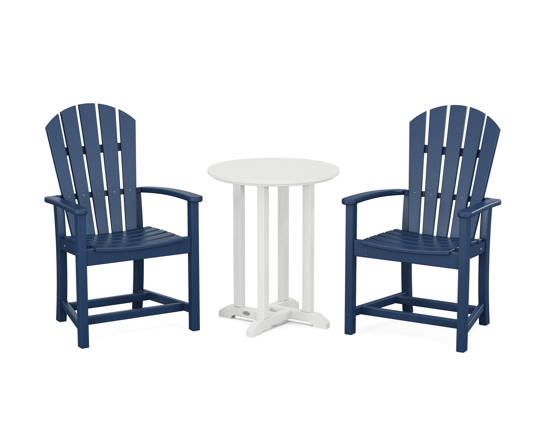 Palm Coast 3-Piece Round Farmhouse Bistro Dining Set