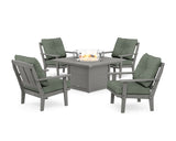 Mission 5-Piece Deep Seating Set with Fire Pit Table