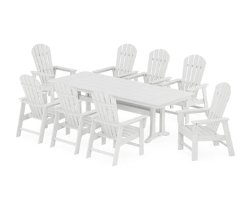 South Beach 9-Piece Farmhouse Dining Set with Trestle Legs