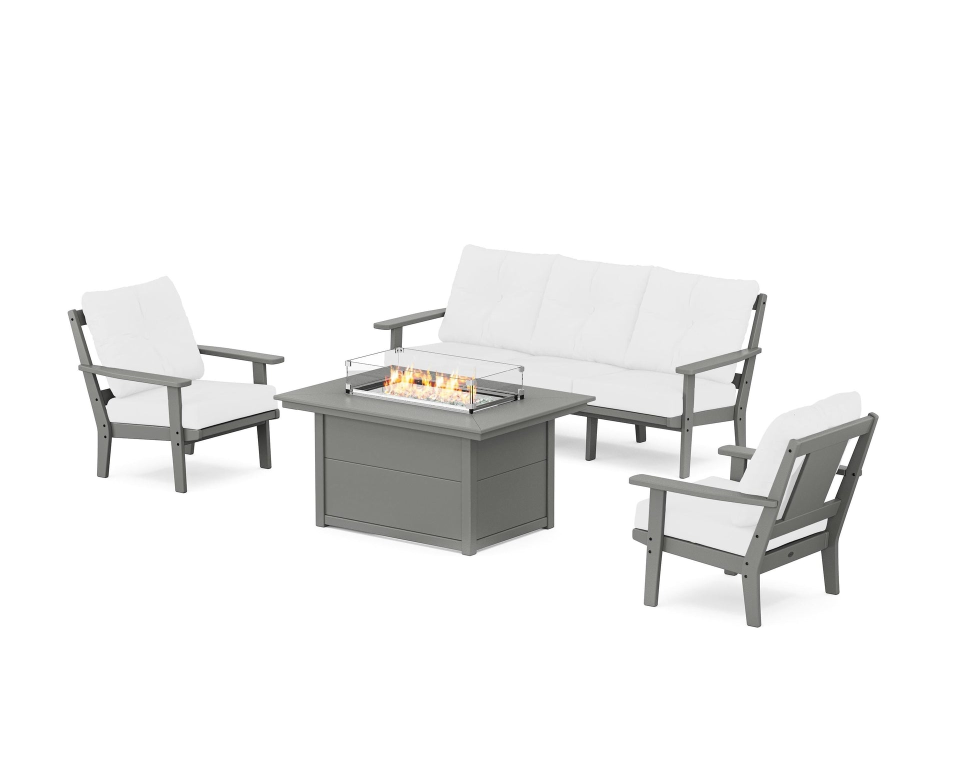 Prairie Deep Seating Fire Pit Table Set