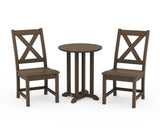 Braxton Side Chair 3-Piece Round Bistro Dining Set