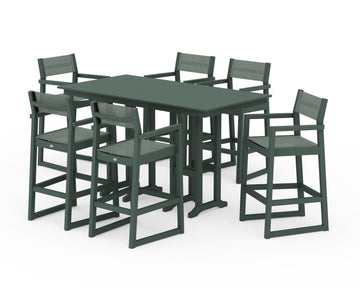 EDGE Sling Arm Chair 7-Piece Farmhouse Bar Set