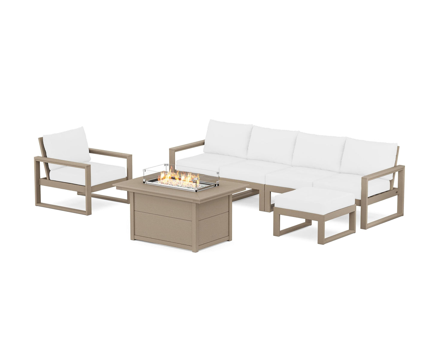 EDGE Sectional Lounge and Fire Pit Set