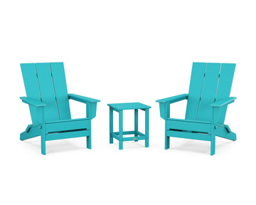 3-Piece Modern Studio Folding Adirondack Set