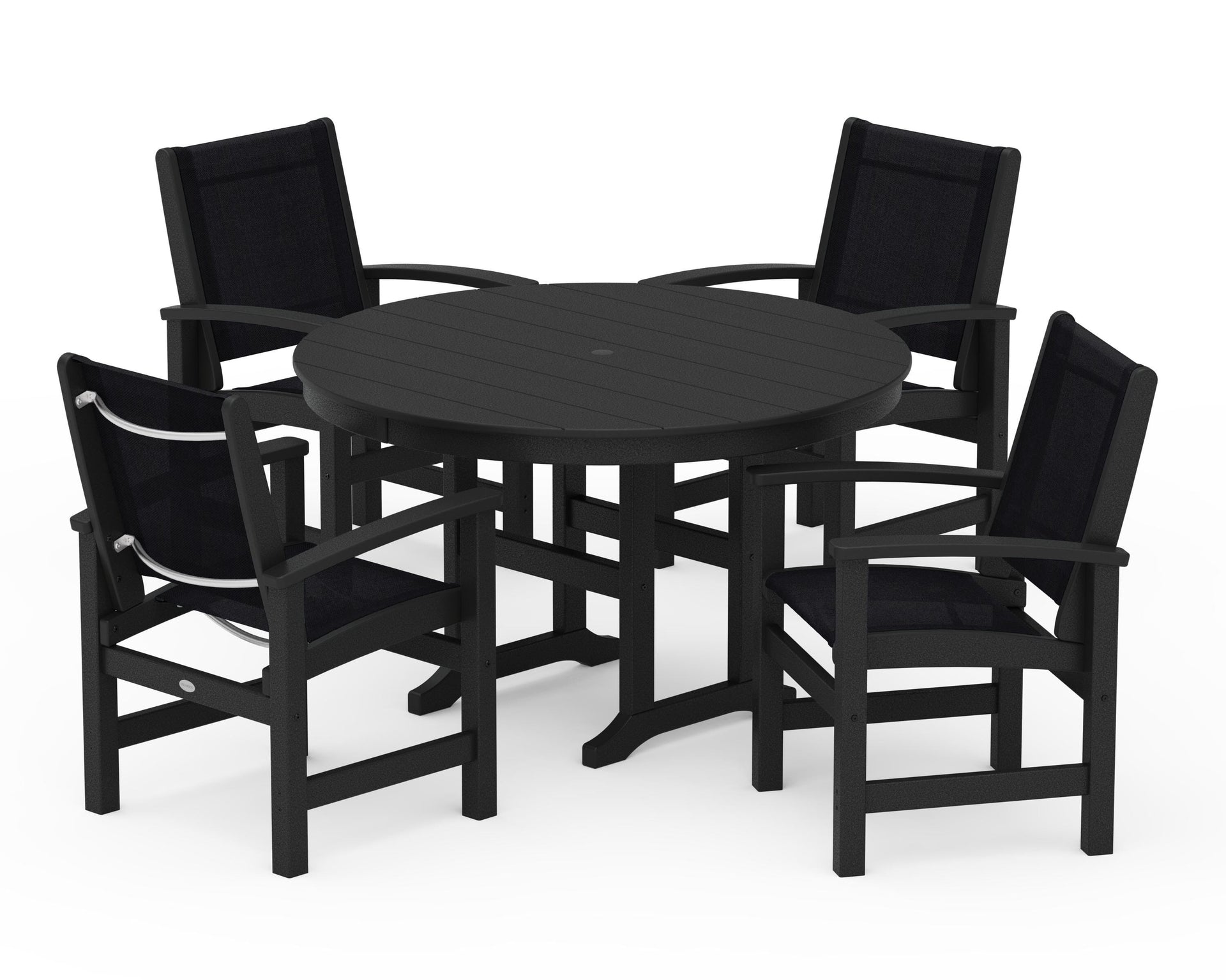 Coastal 5-Piece Round Farmhouse Dining Set