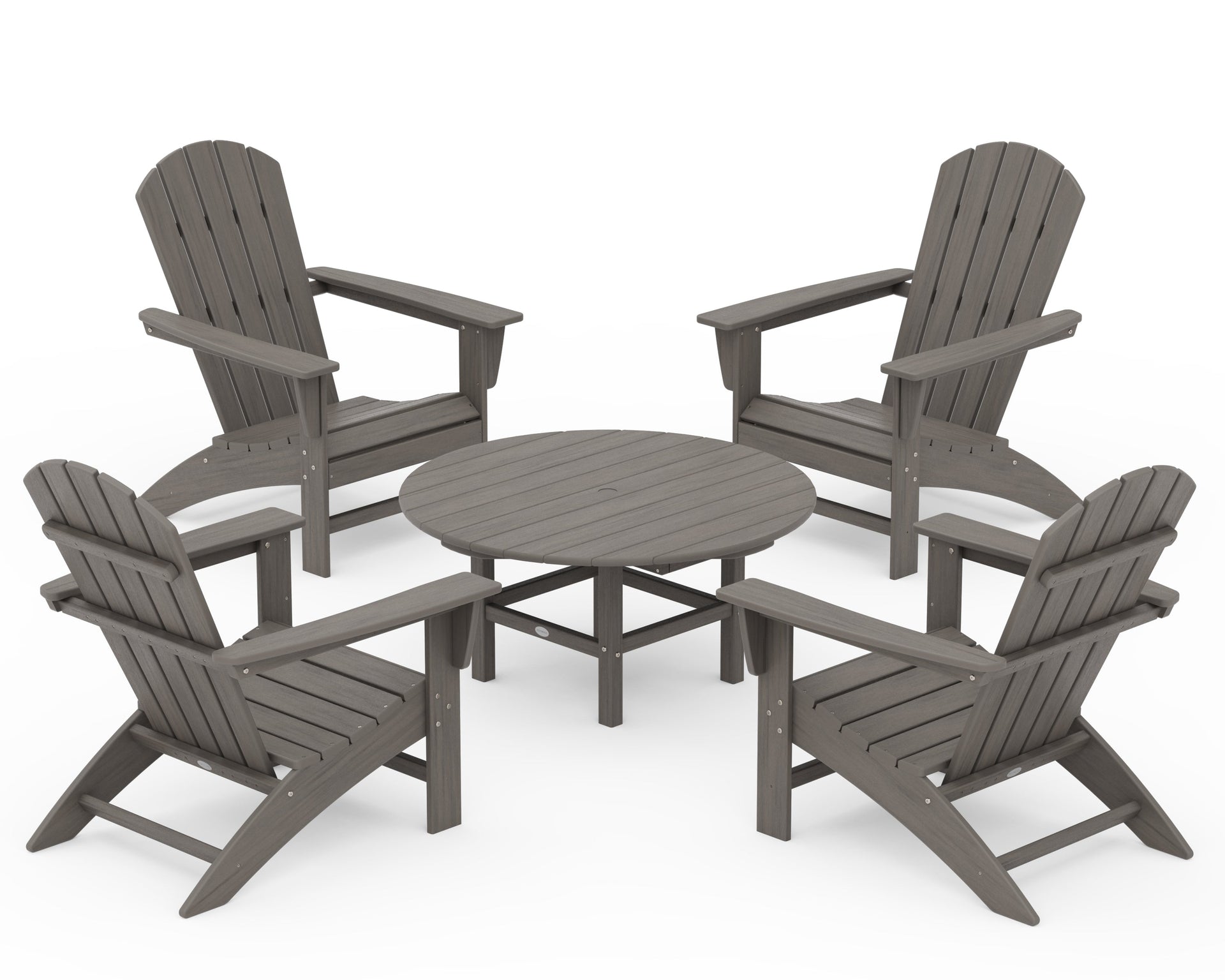 Nautical 5-Piece Adirondack Chair Conversation Set