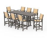 Coastal 9-Piece Bar Set with Trestle Legs