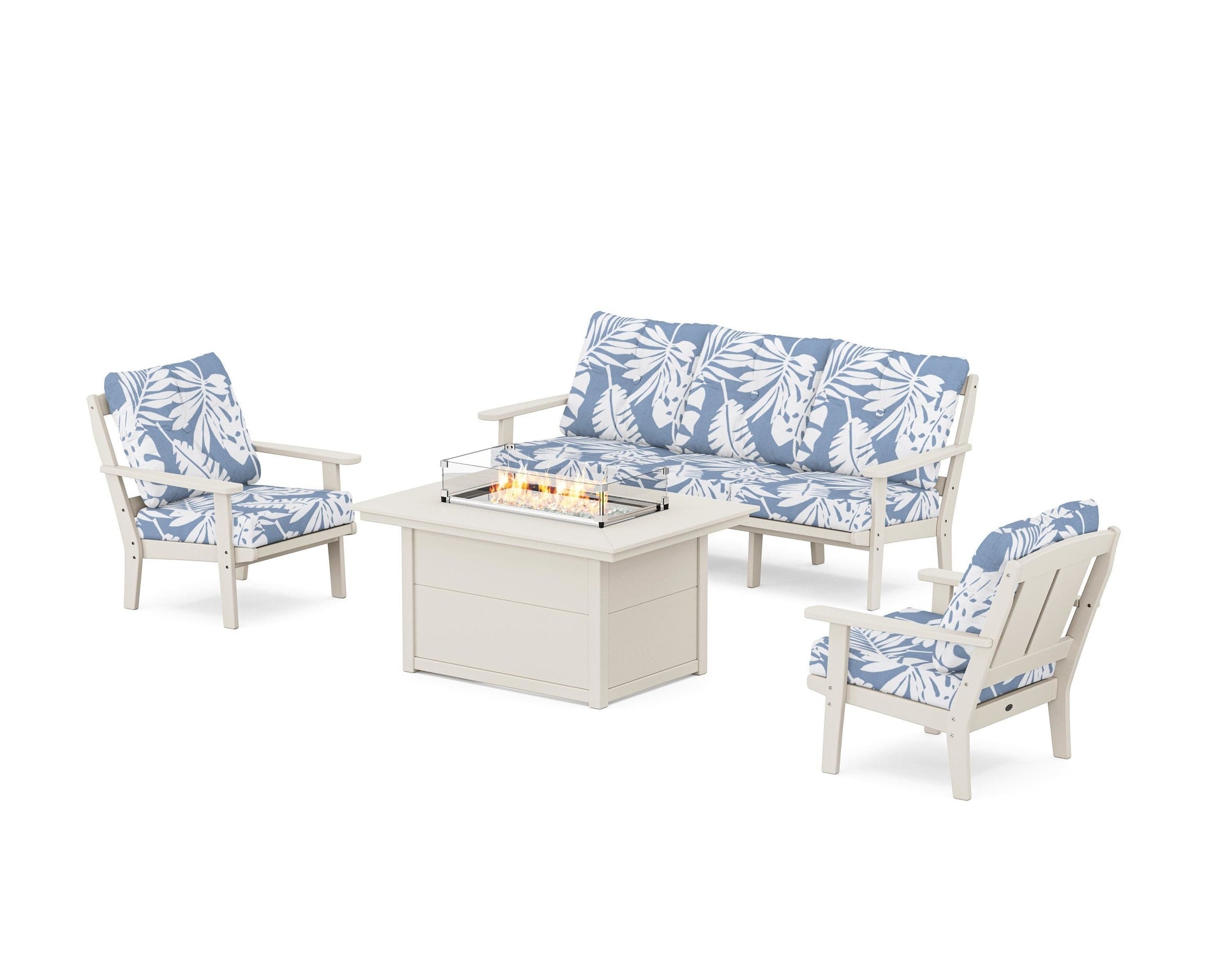 Mission Deep Seating Fire Pit Table Set