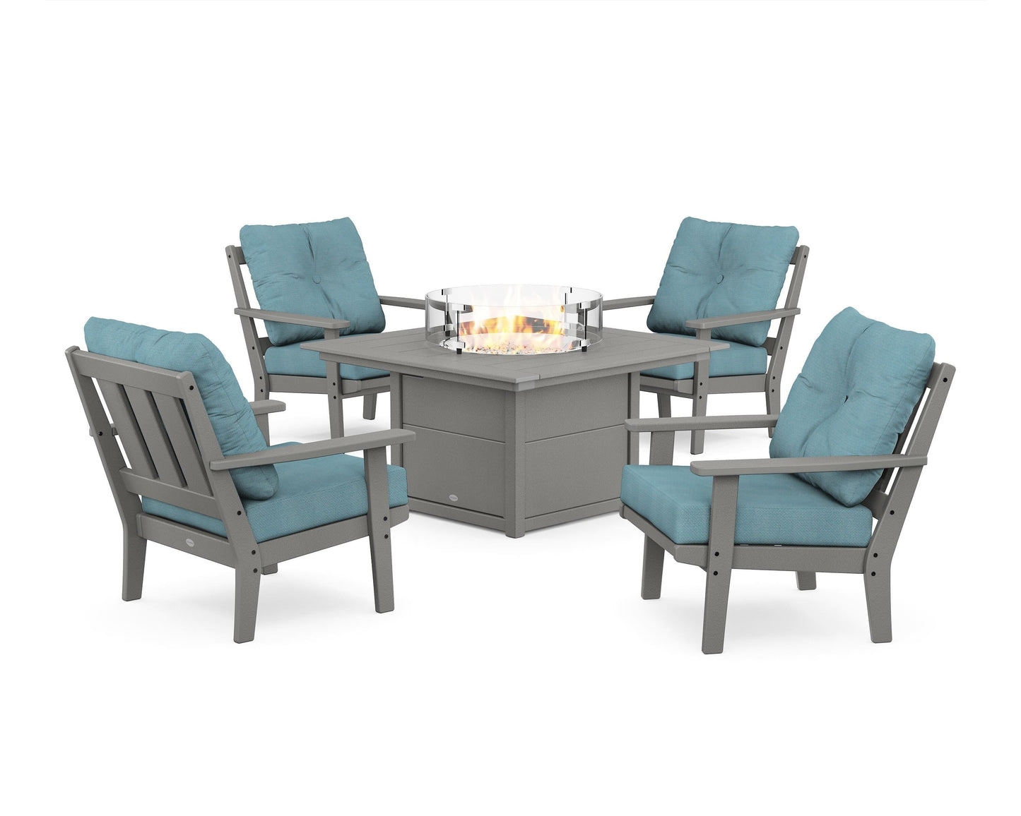 Oxford 5-Piece Deep Seating Set with Fire Pit Table