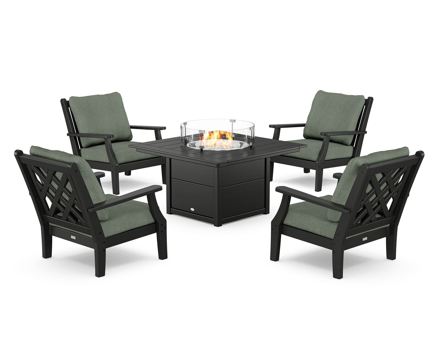 Wovendale 5-Piece Deep Seating Set with Fire Pit Table