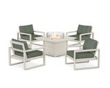 EDGE Sectional 5-Piece Deep Seating Set with Fire Pit Table