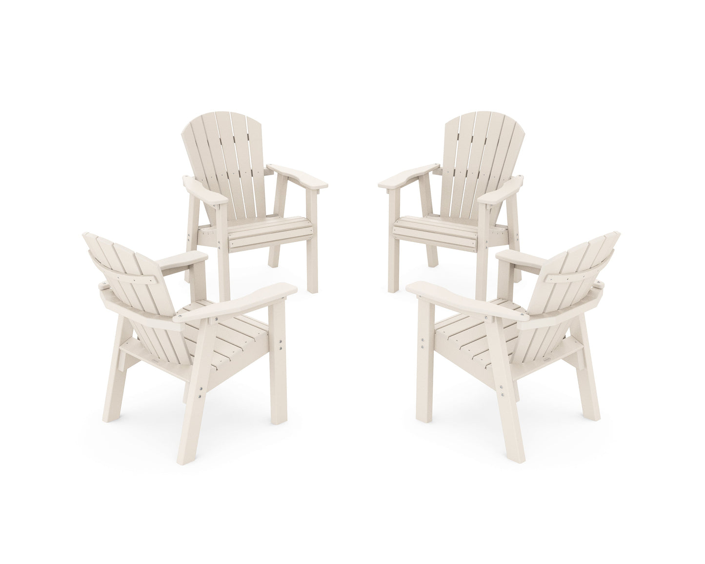 Seashell 4-Piece Upright Adirondack Conversation Set