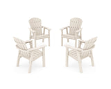 Seashell 4-Piece Upright Adirondack Conversation Set