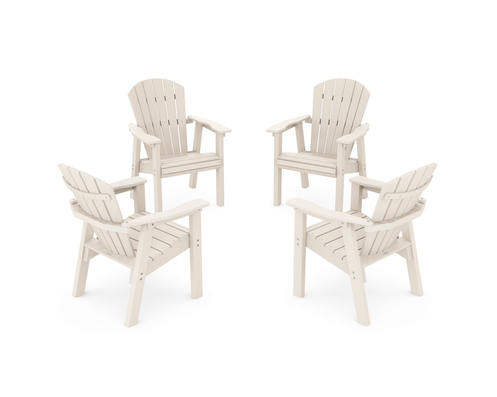 Seashell 4-Piece Upright Adirondack Conversation Set